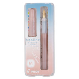 Pilot Kakuno Madoromi Fountain Pen - Rosy Dusk, Medium Nib, front of packaging
