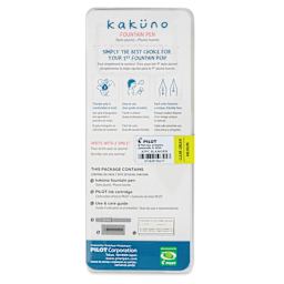 Pilot Kakuno Fountain Pen - Green, Medium Nib, back of package