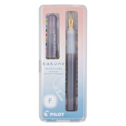 Pilot Kakuno Madoromi Fountain Pen - Nimbus Gray, Fine Nib, front of packaging