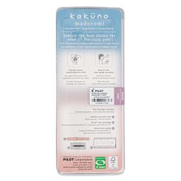 Pilot Kakuno Madoromi Fountain Pen - Nimbus Gray, Medium Nib, back of packaging