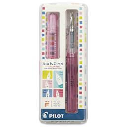 Pilot Kakuno Fountain Pen - Pink, Fine Nib, in package