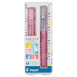 Pilot Kakuno Fountain Pen - Pink, Medium Nib, in package