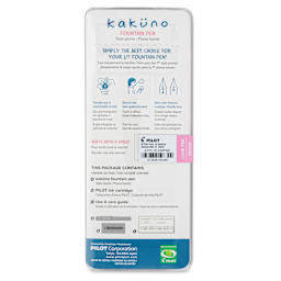 Pilot Kakuno Fountain Pen - Pink, Medium Nib, back of package