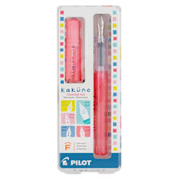 Pilot Kakuno Fountain Pen - Coral, Fine Nib, in package