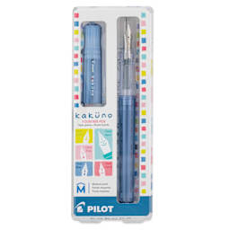 Pilot Kakuno Fountain Pen - Blue, Medium Nib, in package