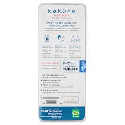 Pilot Kakuno Fountain Pen - Blue, Medium Nib, back of package