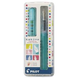 Pilot Kakuno Fountain Pen - Aqua, Fine Nib, in package