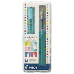 Pilot Kakuno Fountain Pen - Aqua, Medium Nib, in package