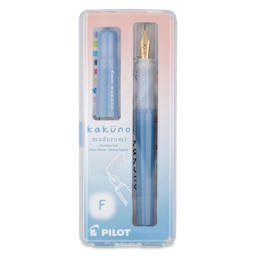 Pilot Kakuno Madoromi Fountain Pen - Twilight Periwinkle, Fine Nib, front of packaging