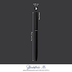 Pelikan Ineo Ballpoint Pen - Black Rock with dimension