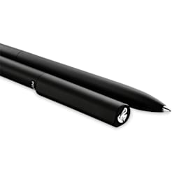 Pelikan Ineo Ballpoint Pen - Black Rock showing both ends of the pen