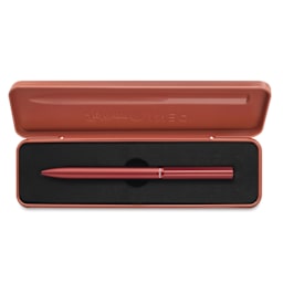 Case open showing Pelikan Ineo Ballpoint Pen in Fiery Red