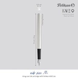 Pelikan Ineo Fountain Pen - Clearing Breeze with dimension