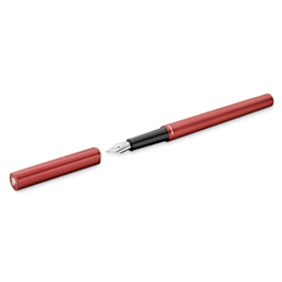 Pelikan Ineo Fountain Pen - Fiery Red with cap off