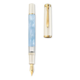 Pelikan M200 Fountain Pen - Pastel Blue, cap off