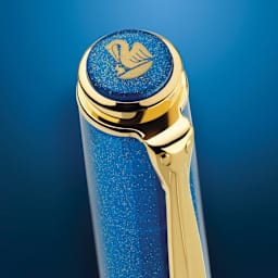 Pelikan M200 Fountain Pen - Golden Lapis, cap