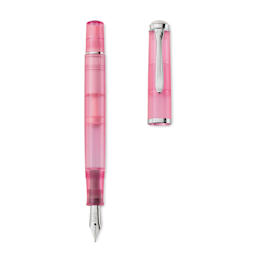 Pelikan M205 Fountain Pen - Rose Quartz, cap off