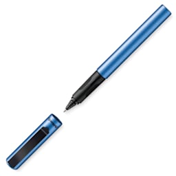 Pelikan Pina Colada Rollerball Pen - Blue Metallic with cap off