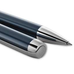 Pelikan Pura Ballpoint Pen - Petrol close up of both ends