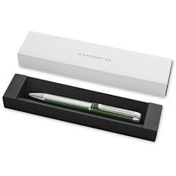 Pelikan Pura Ballpoint Pen - Deep Green in case