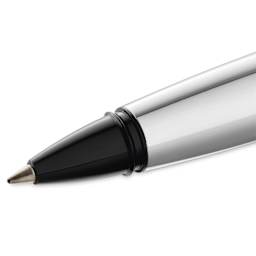 Pelikan Pura Rollerball Pen - Silver close up of roller ball