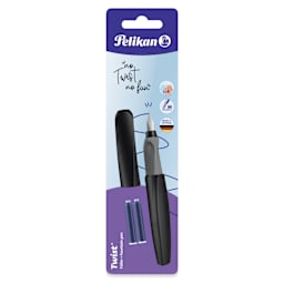 Pelikan Twist Fountain Pen - Black, Medium Tip, front of the packaging