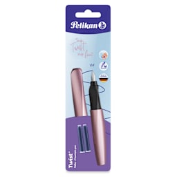 Pelikan Twist Fountain Pen - Rose, Medium Tip, pen, front of the packaging