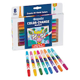 Crayola Color-Change Doodle Markers - Set of 8, packaging and set contents