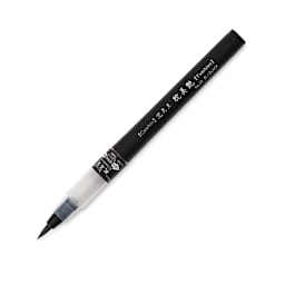 Kuretake Cambio Tambien Brush Pen - Black - with cap removed