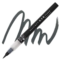 Kuretake Cambio Tambien Brush Pen - Black pen and swatch