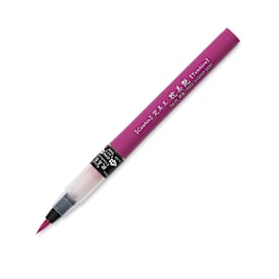 Kuretake Cambio Tambien Brush Pen - Rose Madder Deep - with cap off