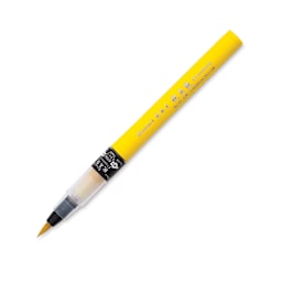 Kuretake Cambio Tambien Brush Pen - Cadmium Yellow - with cap removed