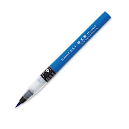 Kuretake Cambio Tambien Brush Pen - Ultramarine - with cap removed