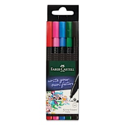 Faber-Castell Black Edition Grip Fineliners - Basic Colors, Set of 5, front of the packaging