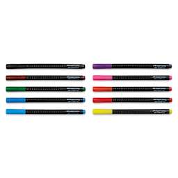 Faber-Castell Black Edition Grip Fineliners - Assorted Colors, Set of 10