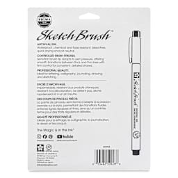 Sakura Pigma Sketch Brush Pens - Set of 8, Assorted Colors, back of the packaging