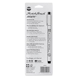 Sakura Pigma Brush and Sketch Brush Pens - Set of 3, Black, back of the packaging