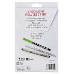 Sakura Creative Kit - Manga, back of the packaging