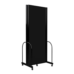 Screenflex Full Motion Room Divider - Black, 3 Panel, folded