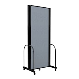 Screenflex Full Motion Room Divider - Summer Blue, 3 Panel, folded