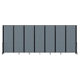 Screenflex Full Motion Room Divider - 7'6" x 19'7", Summer Blue, 7 Panel