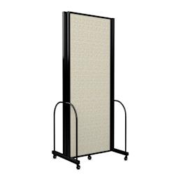 Screenflex Full Motion Room Divider - Sand, 3 Panel, folded