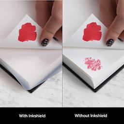 With inkshield and without inkshield.