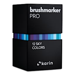 Karin Brushmarkers Pro Markers and Sets - Set of 12, Sky Colors