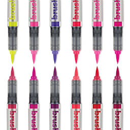 Karin Brushmarkers Pro Markers and Sets - Set of 12, Flower Colors, marker tips shown