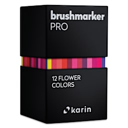 Karin Brushmarkers Pro Markers and Sets - Set of 12, Flower Colors