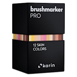 Karin Brushmarkers Pro Markers and Sets - Set of 12, Skin Colors