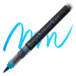 Karin Brushmarkers Pro Marker - Neon Blue, swatch and compilation