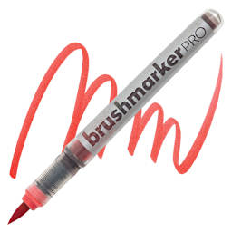 Karin Brushmarkers Pro Marker - Fire Red marker and swatch