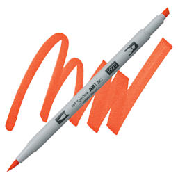 Tombow ABT PRO Alcohol Marker - Scarlet, P925 marker and swatch